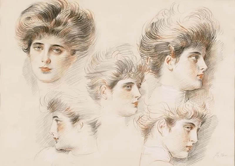 Studi di viso femminile 2